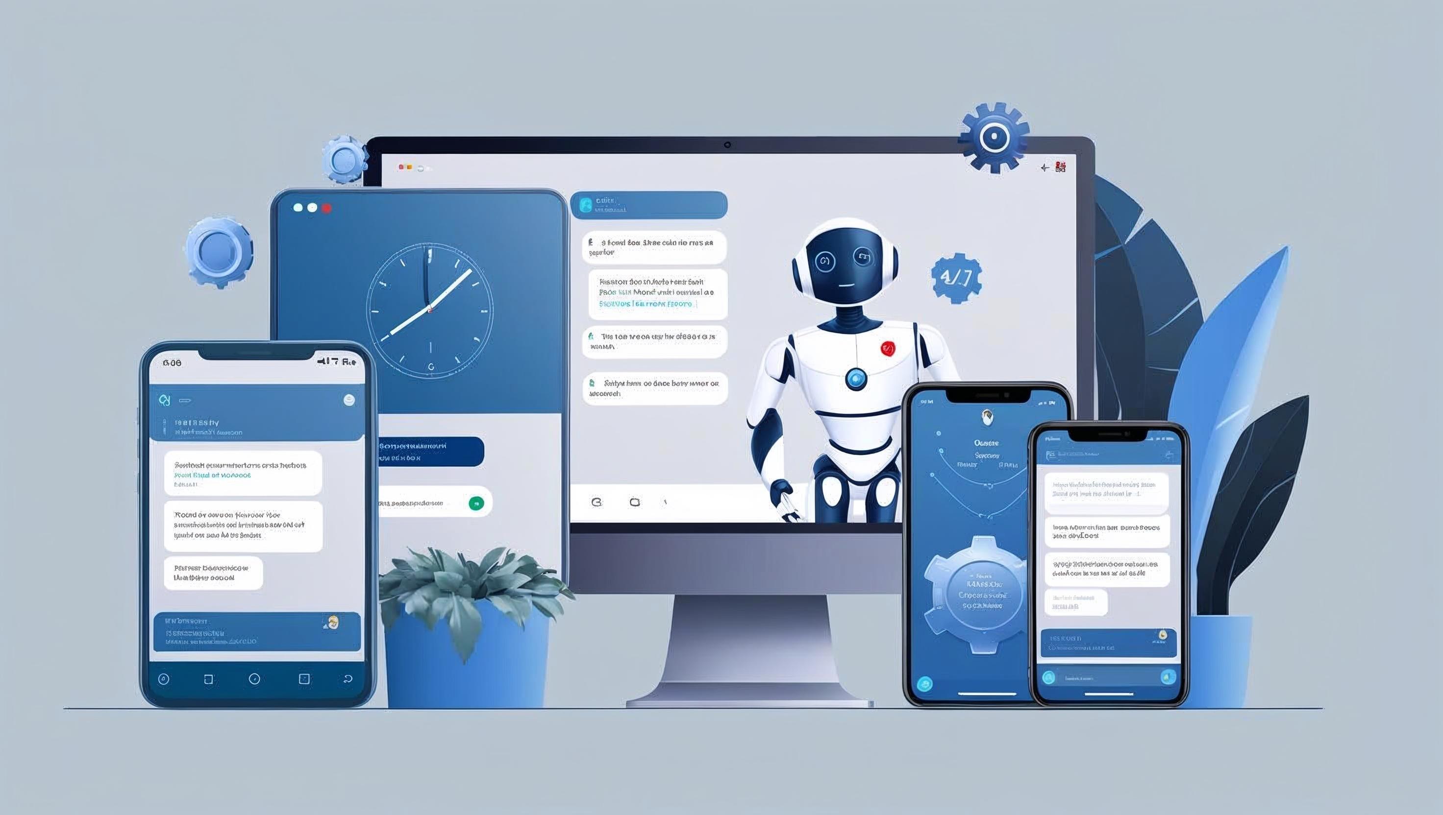 Ilustración de Chatbot IA Inteligente